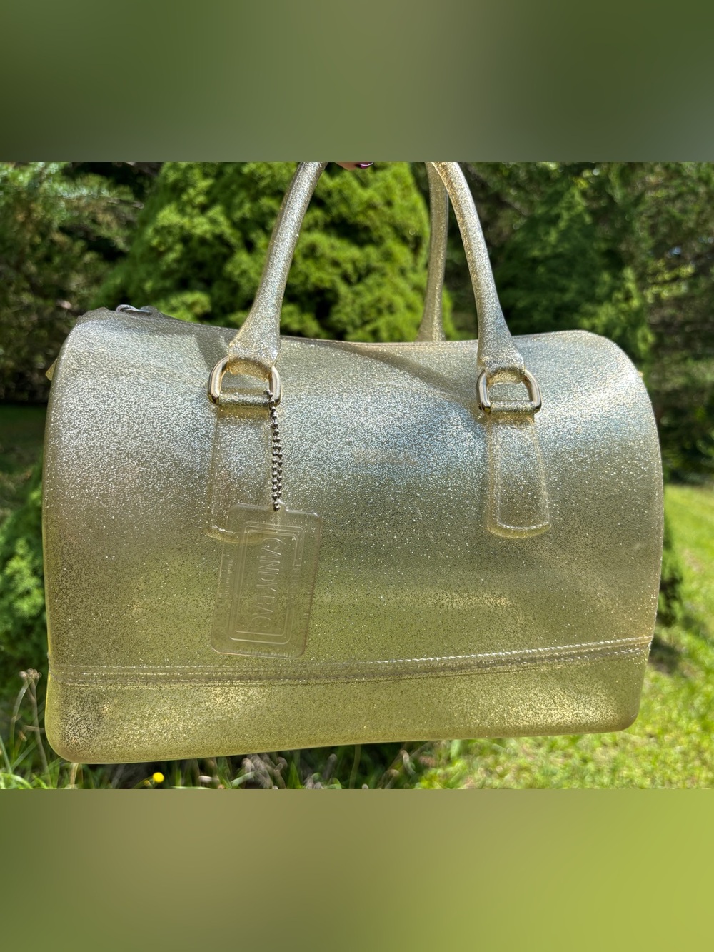 Furla Golden Glitter Candy Handbag